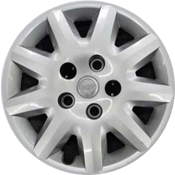Chrysler Town & Country 2008-2010, Plastic 9 Spoke, Single Hubcap or Wheel Cover For 16 Inch Steel Wheels. Hollander Part Number H8034.